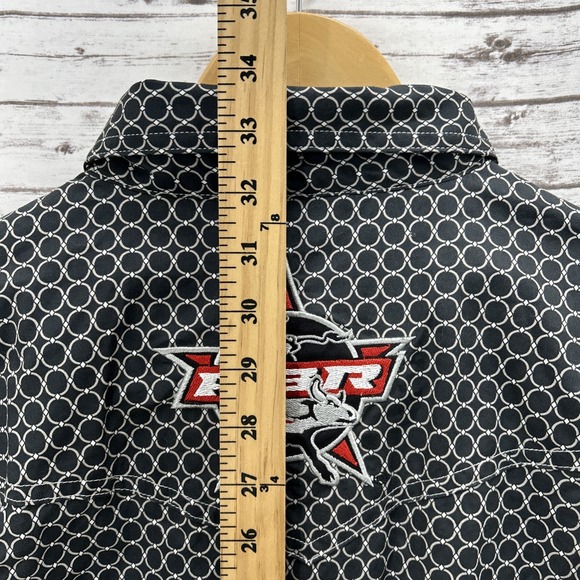 Wrangler Shirt Men's XL Pearl Snap Embroidered PBR Bull Riders Western Rodeo - Picture 5 of 11